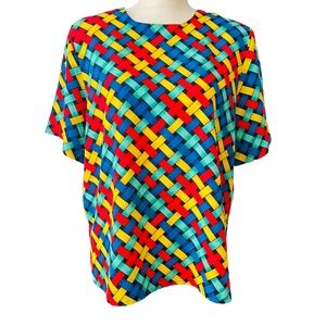 Kathy Che color block top